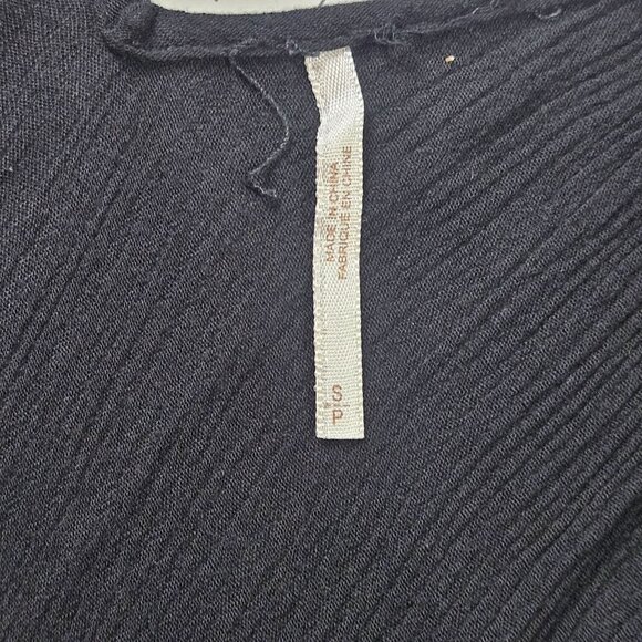 Free People Black S Mini Dress Whimsygoth Boho Chic Cottage Party Festival - Picture 4 of 11